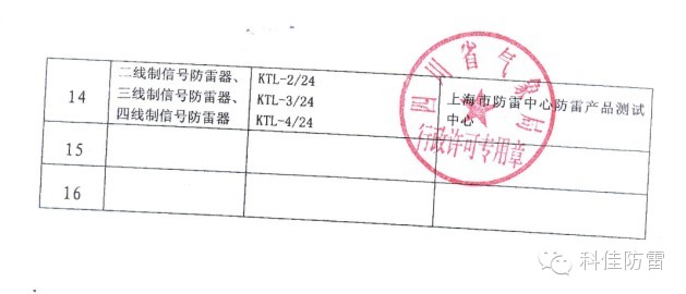 【科佳防雷】防雷產(chǎn)品全國各省的備案證書(圖15)